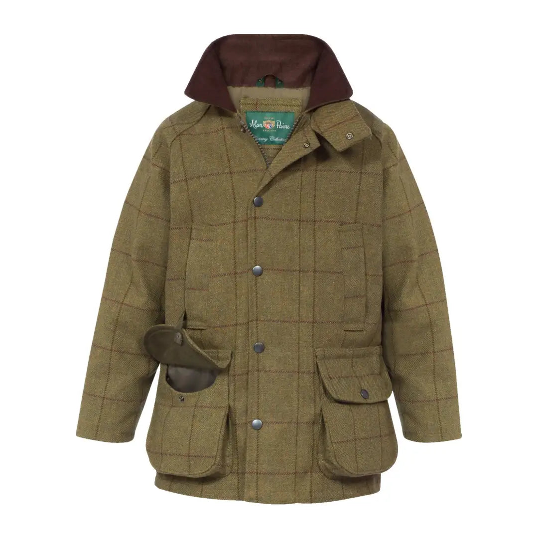 Alan Paine Rutland Kids Waterproof Tweed Coat At New New Forest Clothing