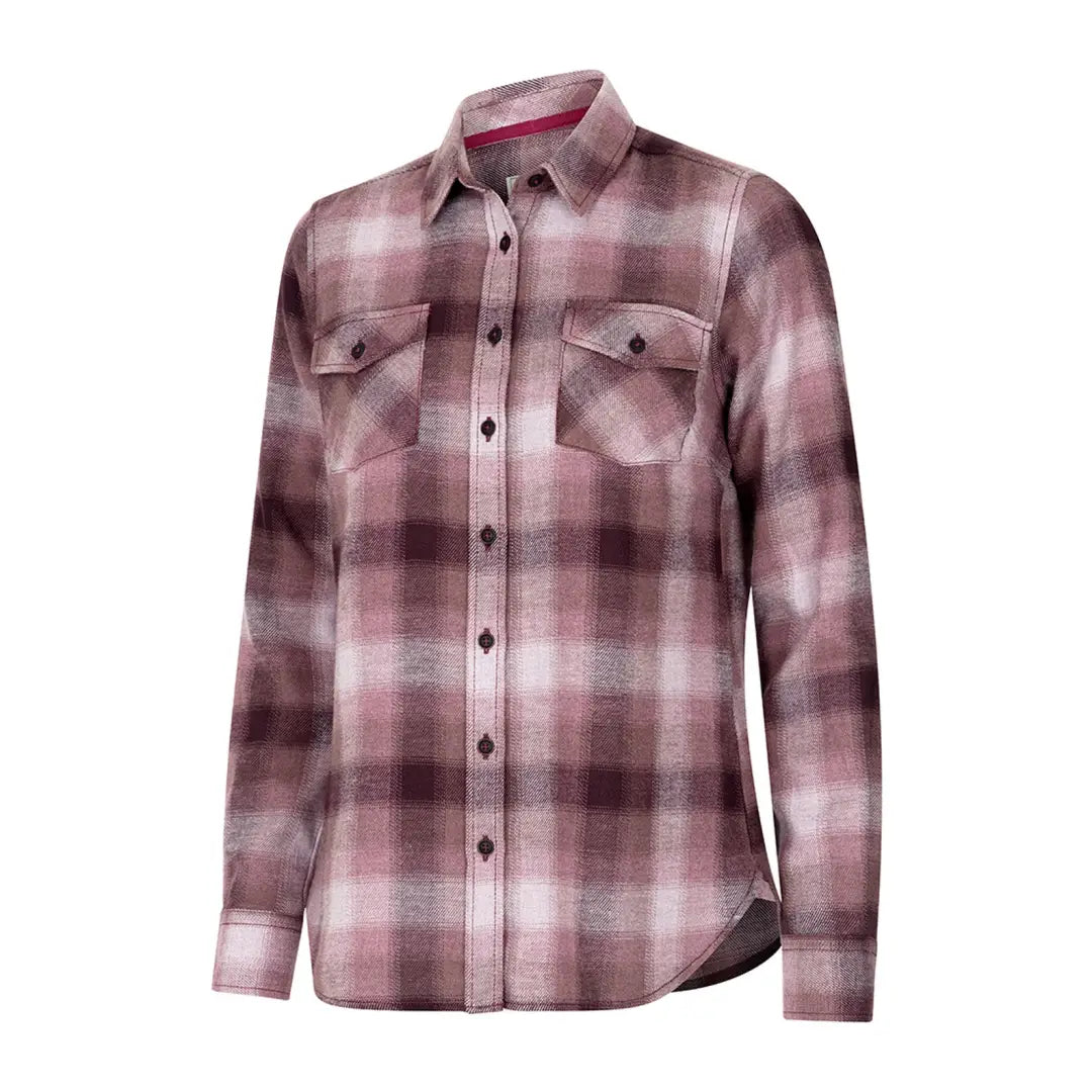 Maroon checked shirt womens best sale