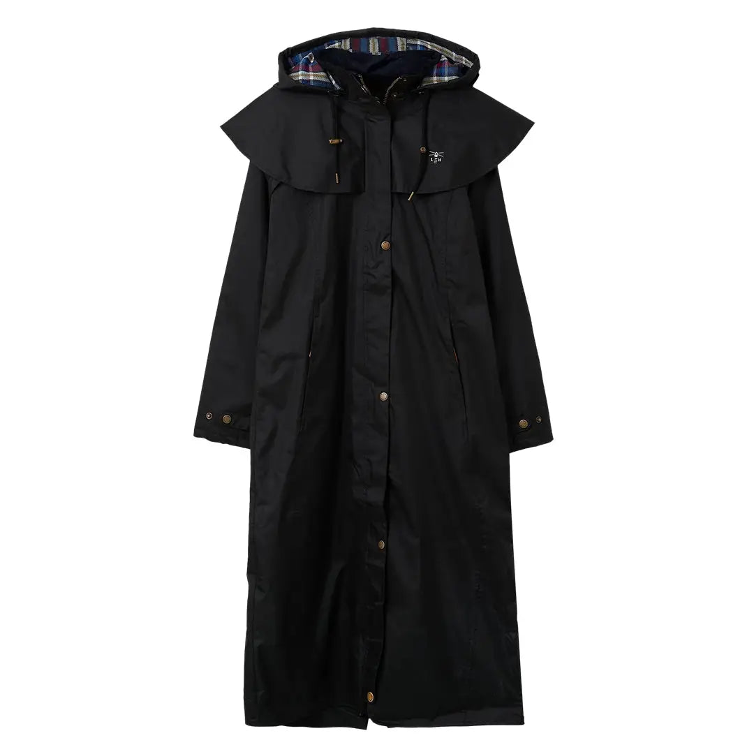 Black hooded waterproof coat online