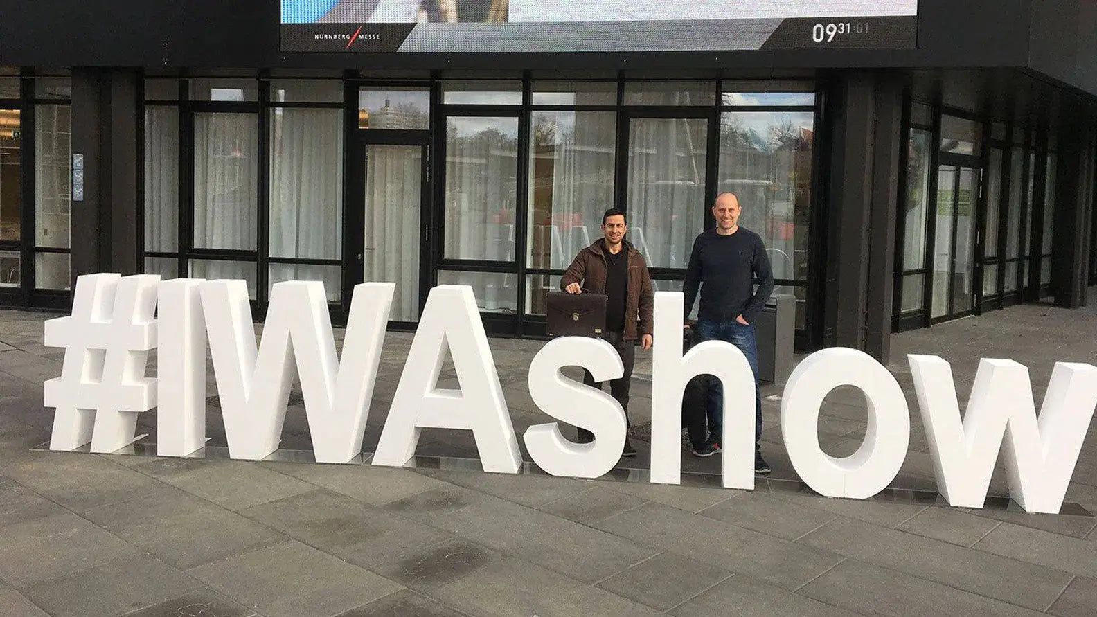 Large white hashtag #IWAshow featured in the inaugural post of the Forest Clothing Blog.