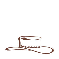 Simple line drawing of a wide-brimmed hat, perfect for country clothing and outdoor adventures.