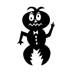 Cartoon silhouette of a quirky monster for the ultimate fly swatter collection Bug-A-Salt