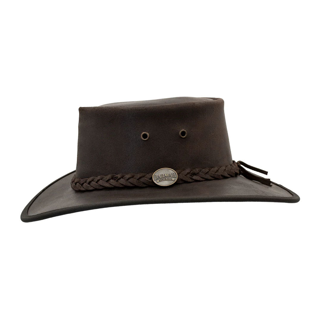 Barmah Squashy Oiled Leather Hat