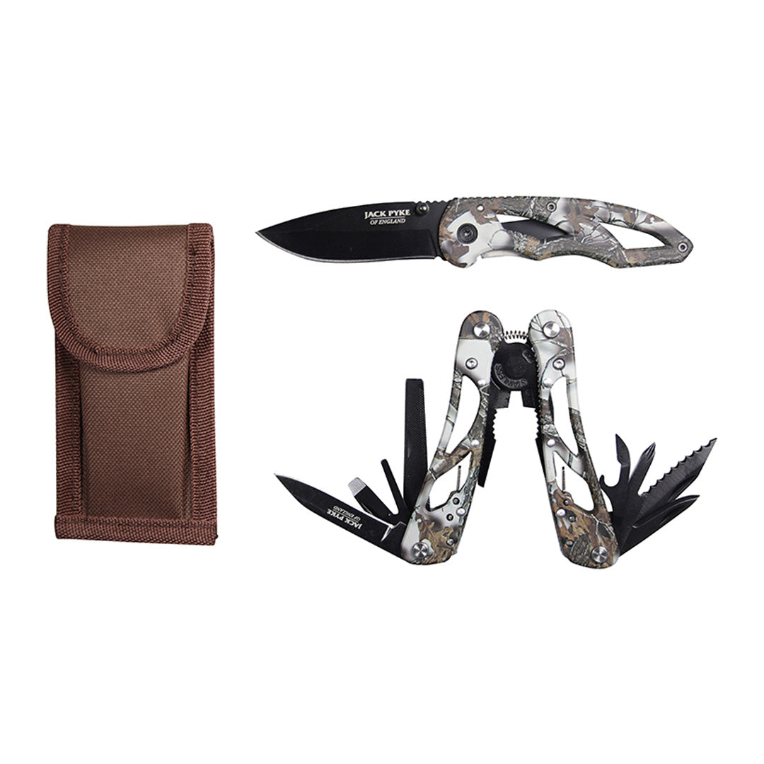 Jack Pyke Camo Multi Tool And Knife Set