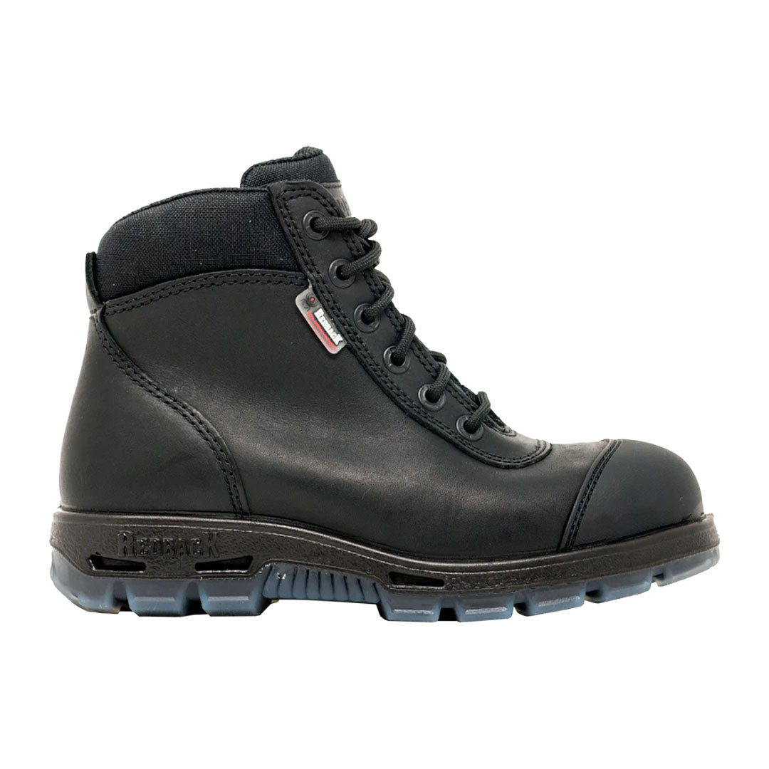 Redback Cobar Lace Zip up Safety Boots Black