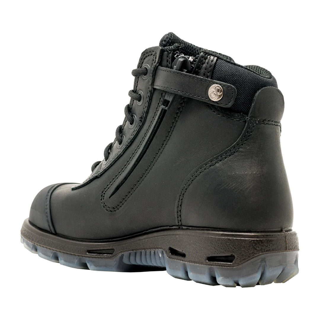 Redback Cobar Lace Zip up Safety Boots Black