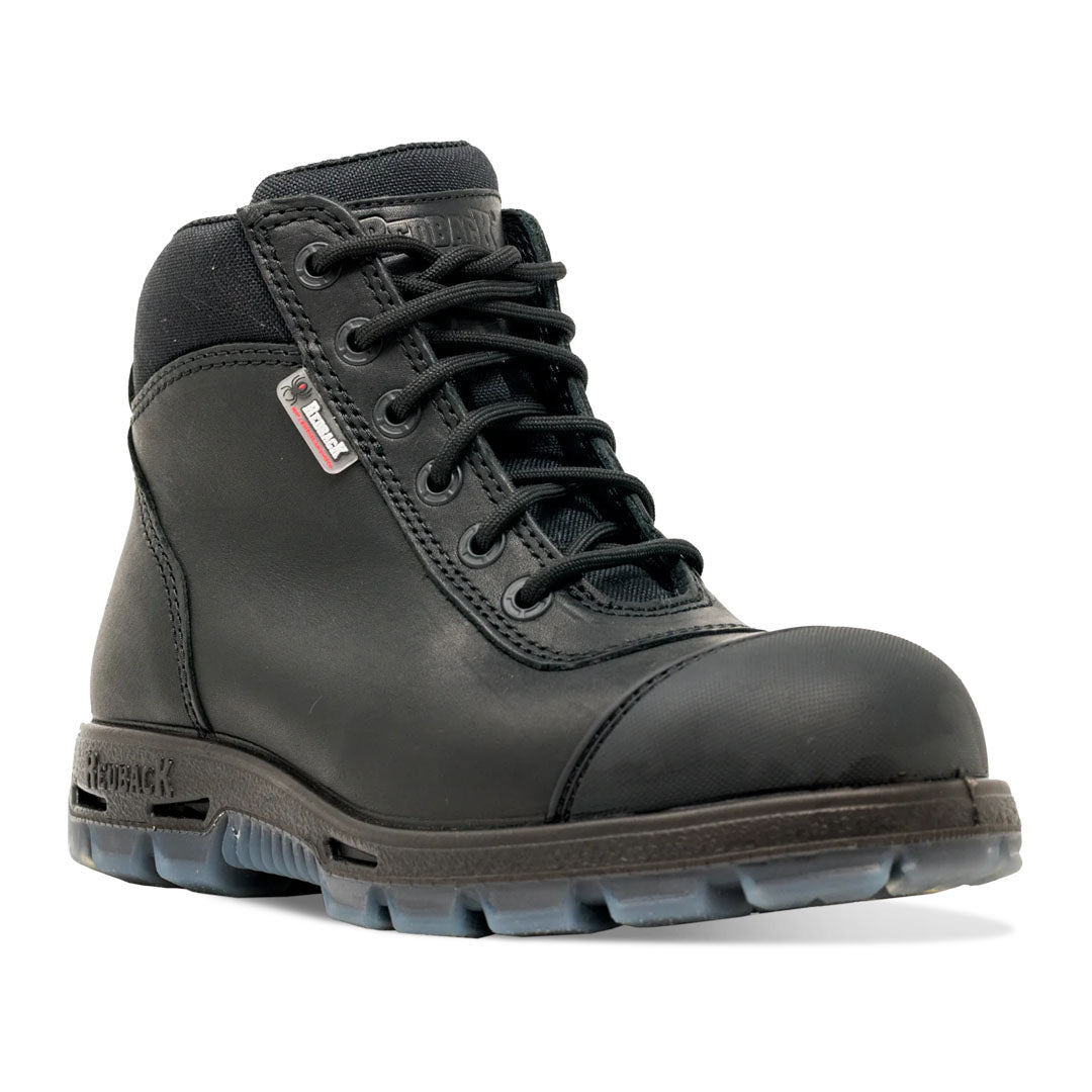 Redback Cobar Lace Zip up Safety Boots Black