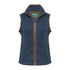 Navy blue fleece vest with brown trim from Alan Paine Aylsham Ladies collection