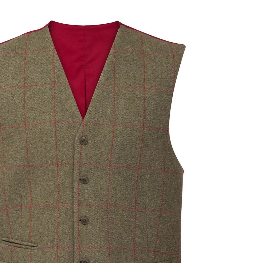 Stylish Alan Paine Combrook Men’s Tweed Waistcoat, perfect for country clothing and outdoors