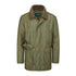 Olive green Alan Paine Didsmere Coat with faux fur lining and multi-pocket design