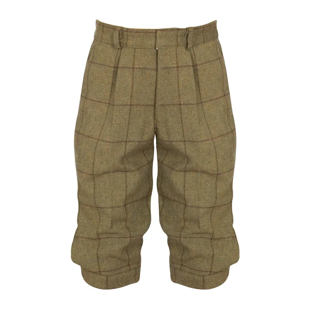 Khaki knee-length checkered breeches from Alan Paine Rutland Kids collection