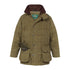 Olive green quilted jacket with brown corduroy collar, perfect for Alan Paine’s classic country wear