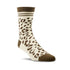 Leopard-print Ariat Charm Crew Sock perfect for country clothing and outdoor adventures