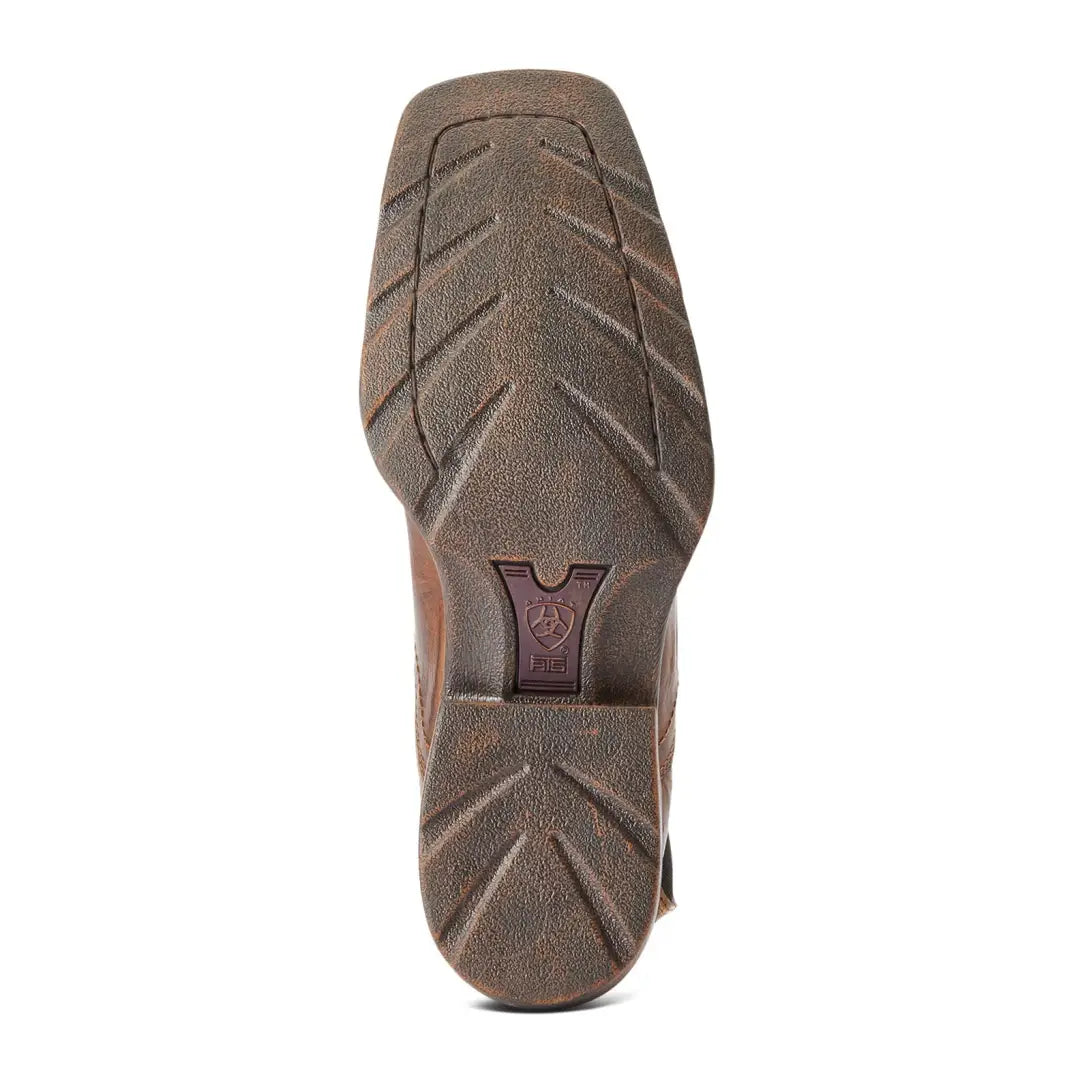 Sole of Ariat Midtown Rambler Boots showcasing unique tread for country clothing adventures