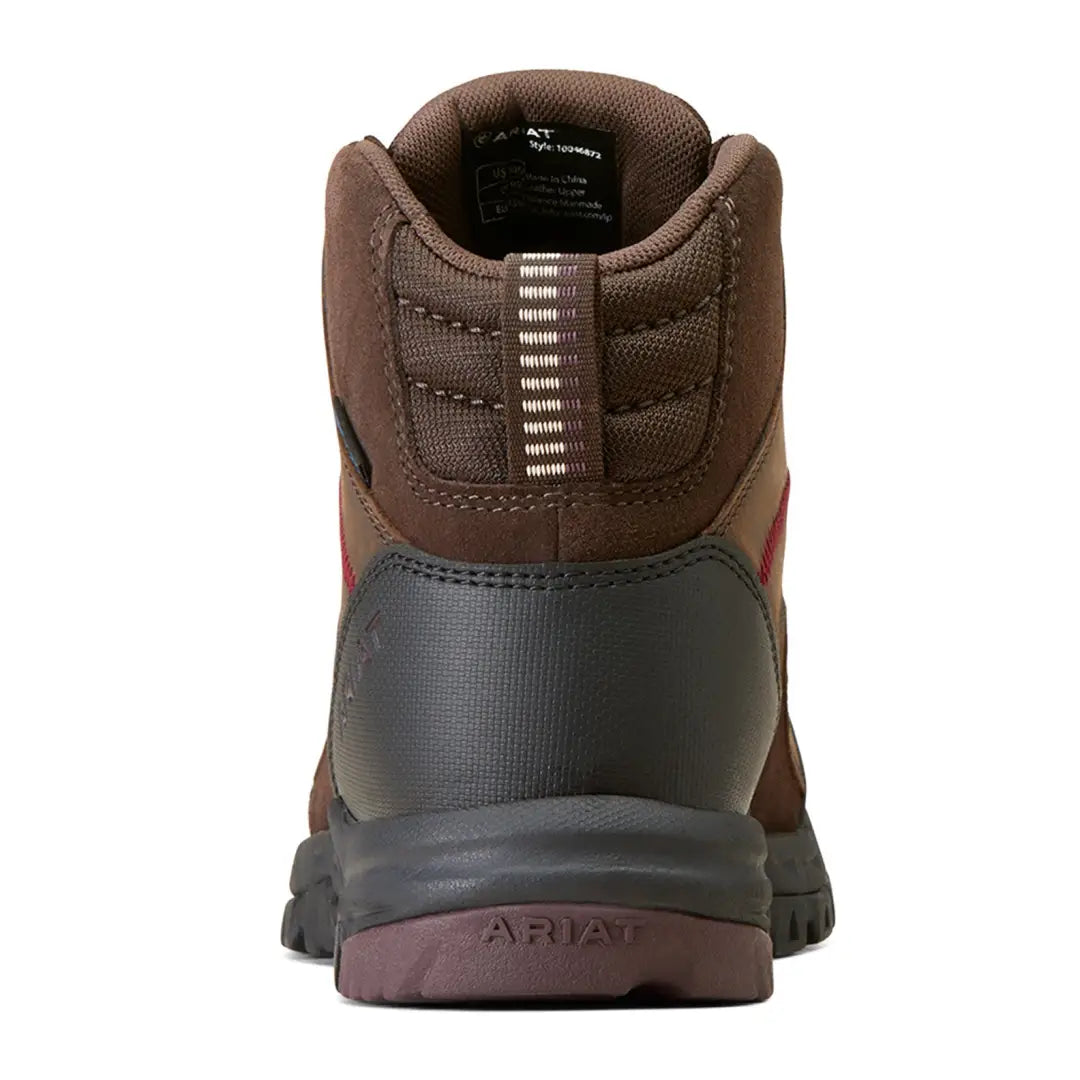 Hiking boot featuring brown upper and dark gray sole from Ariat Skyline Mid Waterproof Boots