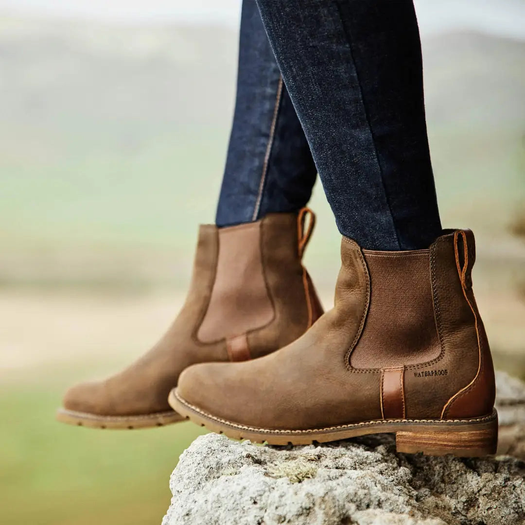 Ariat Wexford waterproof boots paired with dark jeans for a stylish look