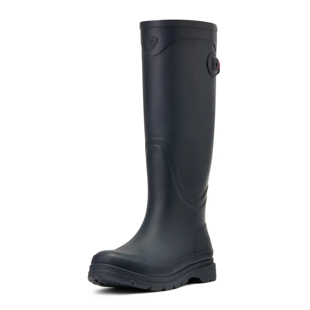 Black Rubber Ariat Womens Kelmarsh Wellington Boots with Tall Shaft and Thick Sole