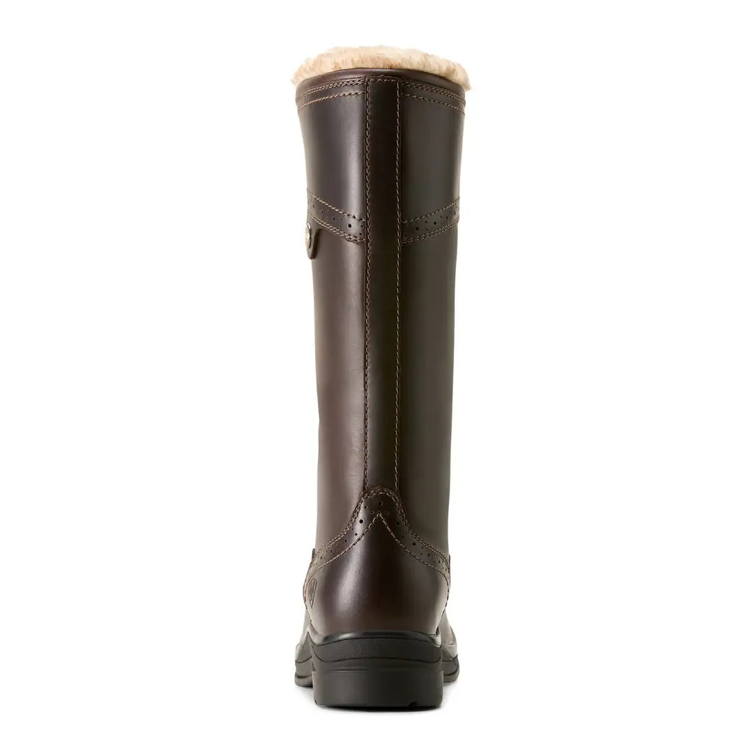 Tall brown leather Ariat Wythburn II Sherpa boot, perfect for country clothing and outdoors