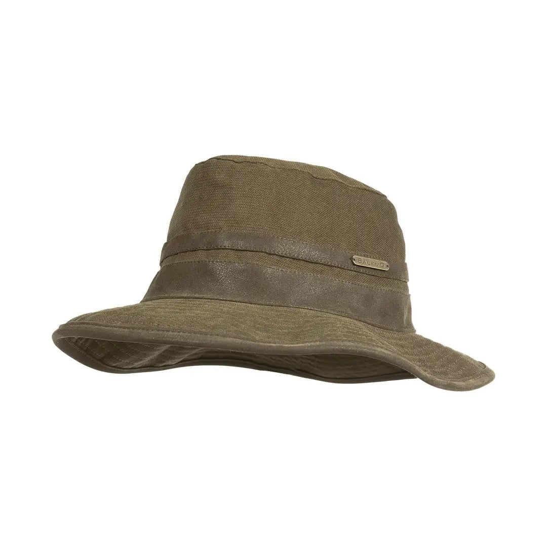 Khaki Baleno Edith Waterproof Hat with a wide brim for stylish outdoor adventures