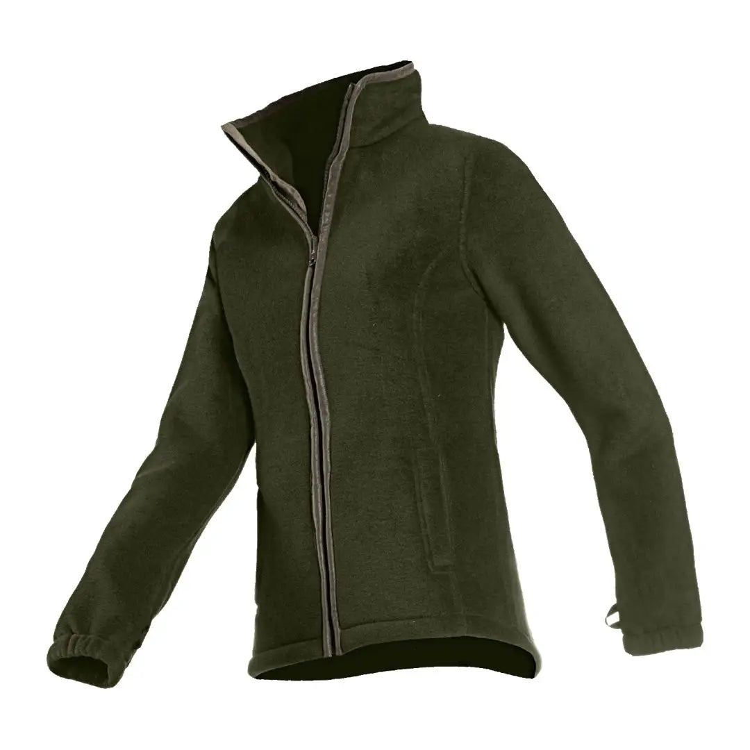 Dark green Baleno Sarah Ladies Fleece Jacket with full-length zipper style