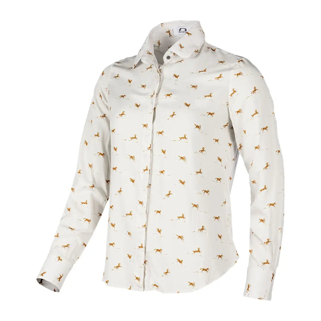 Stylish Baleno Stephanie Shirt in lightweight viscose with golden deer print