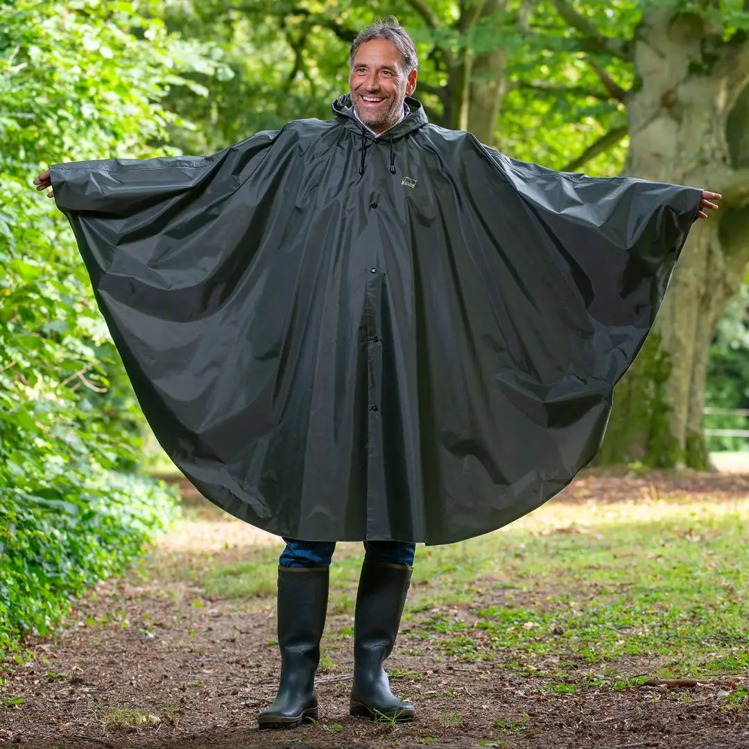 Person enjoying their favourite outdoor activities in a Baleno Tornado Poncho