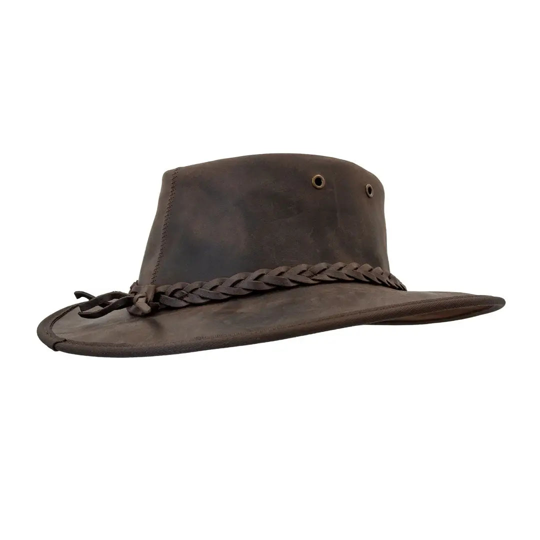 Barmah Bronco Foldaway Leather Hat At New Forest – New Forest Clothing