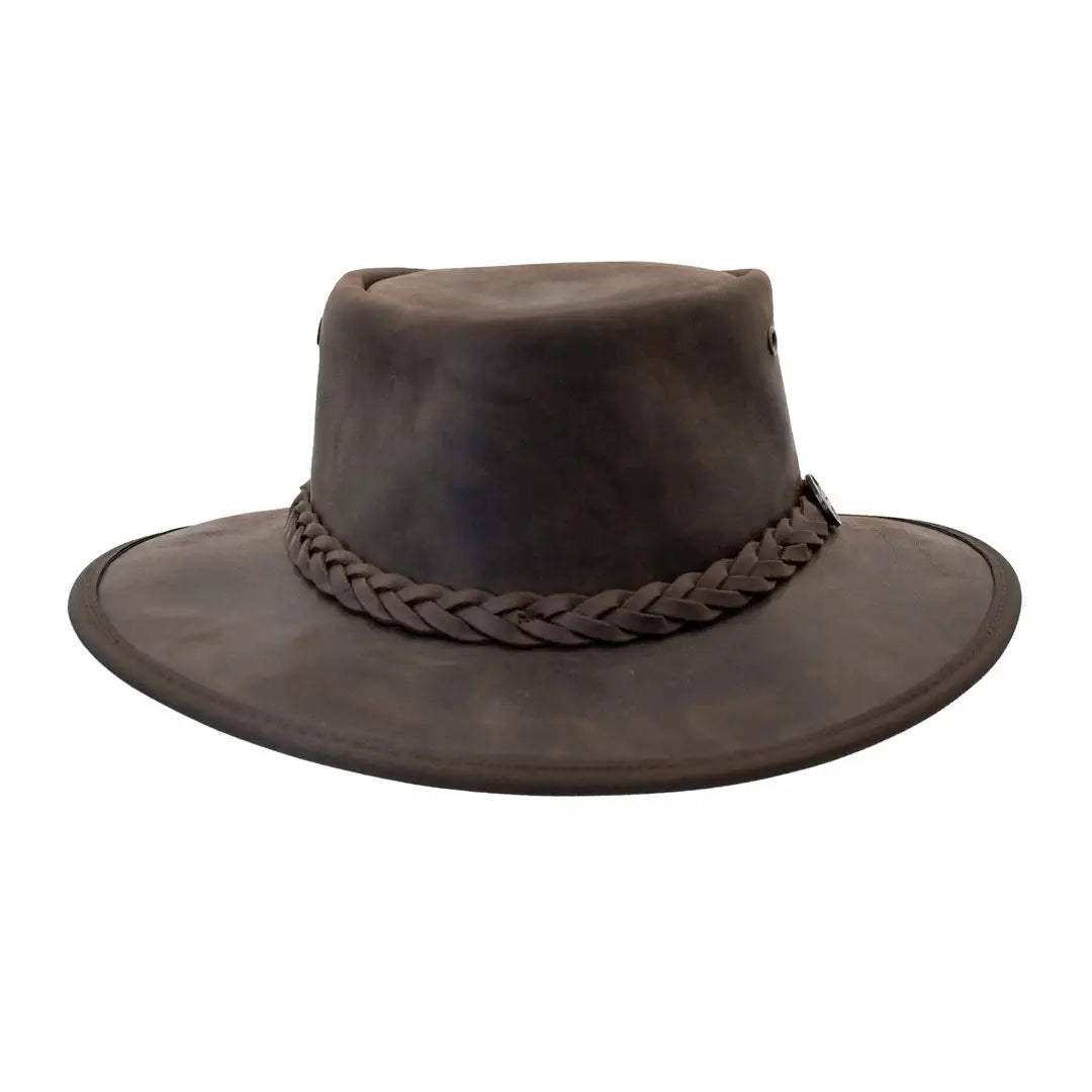 Barmah Bronco Foldaway Leather Hat At New Forest – New Forest Clothing