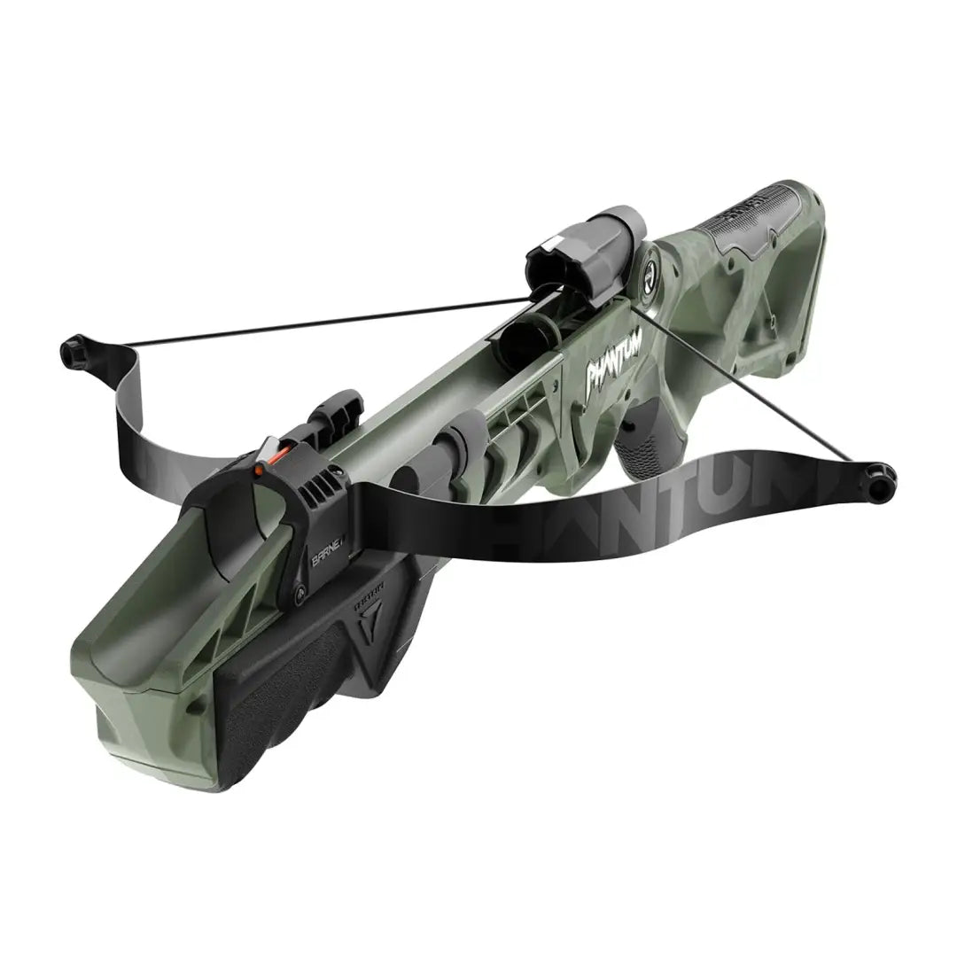 Camouflage-patterned Barnett Phantum Suction Dart Crossbow for hunting adventures