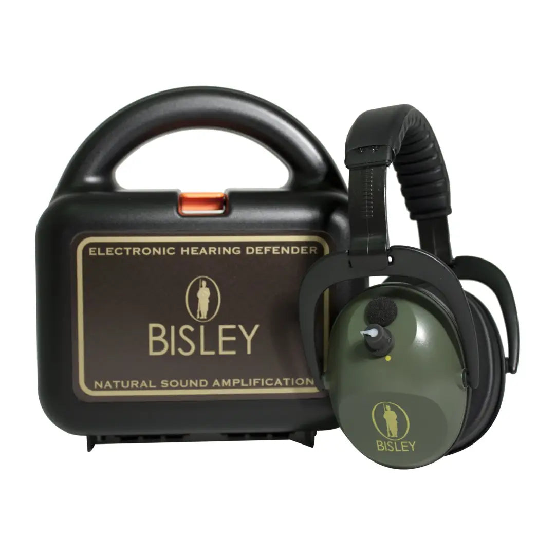 Active Electronic Hearing Protection headphones with Bisley carrying case for effective hearing protection