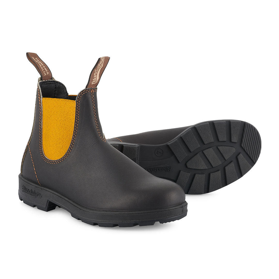 Brown leather Blundstone 1919 Mustard Chelsea Boots for stylish everyday wear