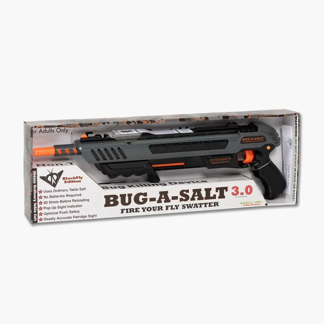 Bug-A-Salt 3.0 Black Fly toy gun, the UK’s favourite way to eliminate flies easily