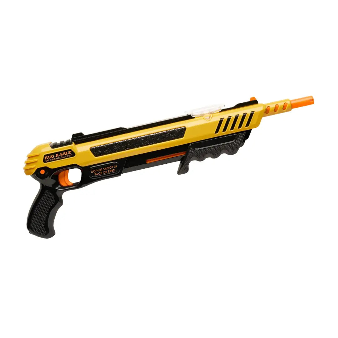 Yellow and black Bug-A-Salt 3.0 shotgun, the UK’s favourite to eliminate flies