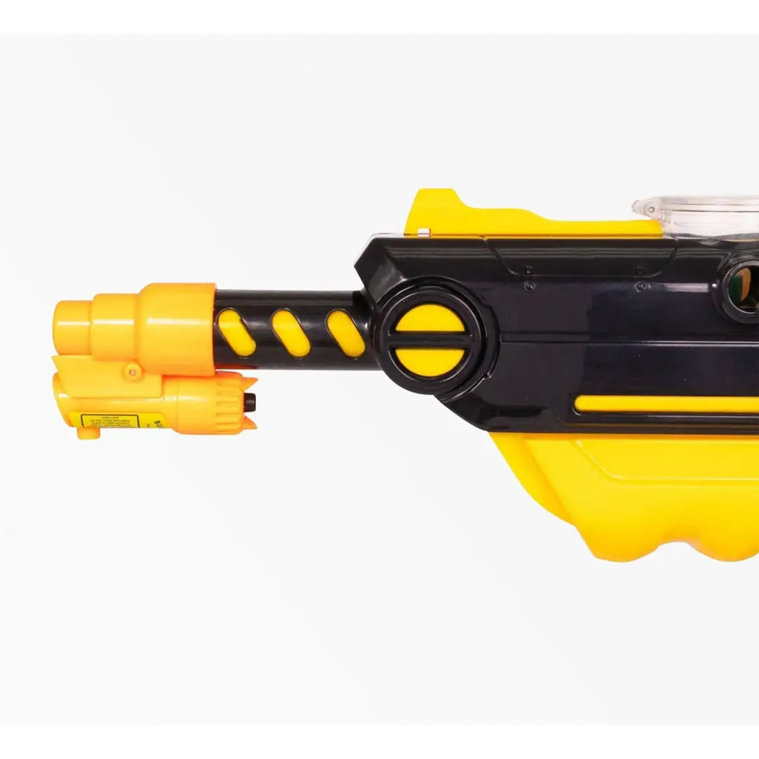 Toy gun with black and yellow parts for Bug-A-Salt Bug-Beam Laser fun