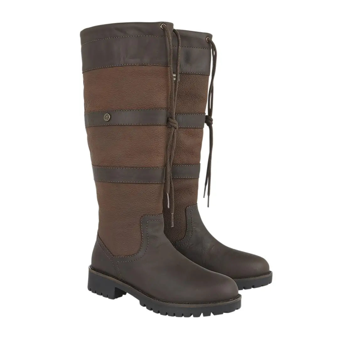 Tall brown leather Cabotswood Amberley 2 waterproof country boot with dark straps