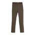 Olive green Cavalry Twill Trousers with a stylish brown belt for superb quality