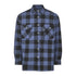 Blue and black plaid Champion Arran Long Sleeve Shirt with chest pockets and button-up front