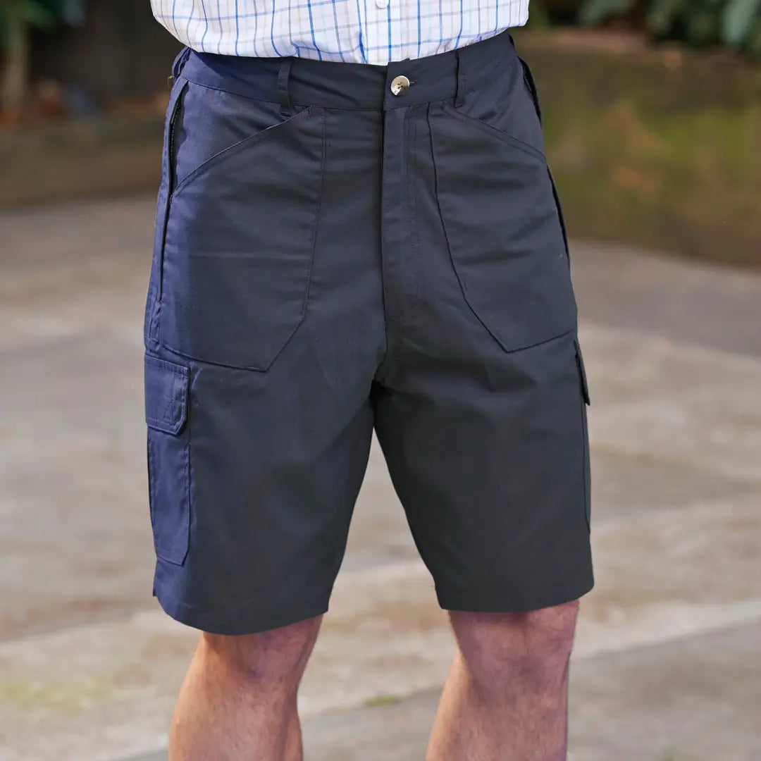 Navy blue Champion Bretton Shorts featuring multiple pockets for style and utility