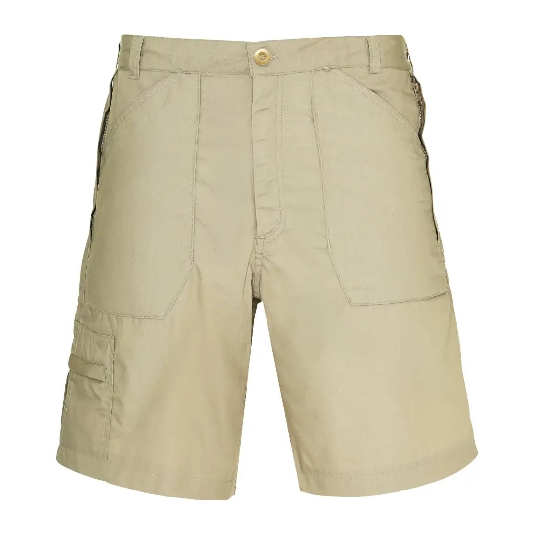 Khaki Champion Bretton Shorts featuring multiple pockets for a stylish and functional look