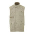 Beige sleeveless Champion Farnham Gilet with pockets and a high collar