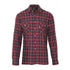 Red and black plaid Champion Kilbeggan shirt with button-up front and chest pockets