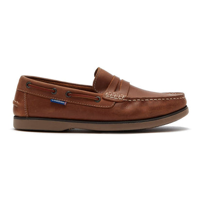 Brown leather penny loafer Chatham Shanklin for country clothing and outdoor adventures