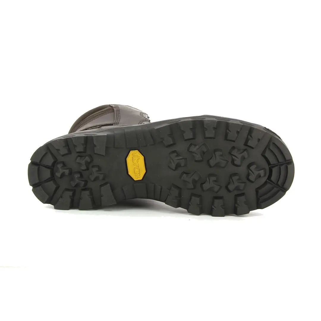 Rugged Chiruca Dogo Boa sole with deep treads and yellow insert for hiking adventures