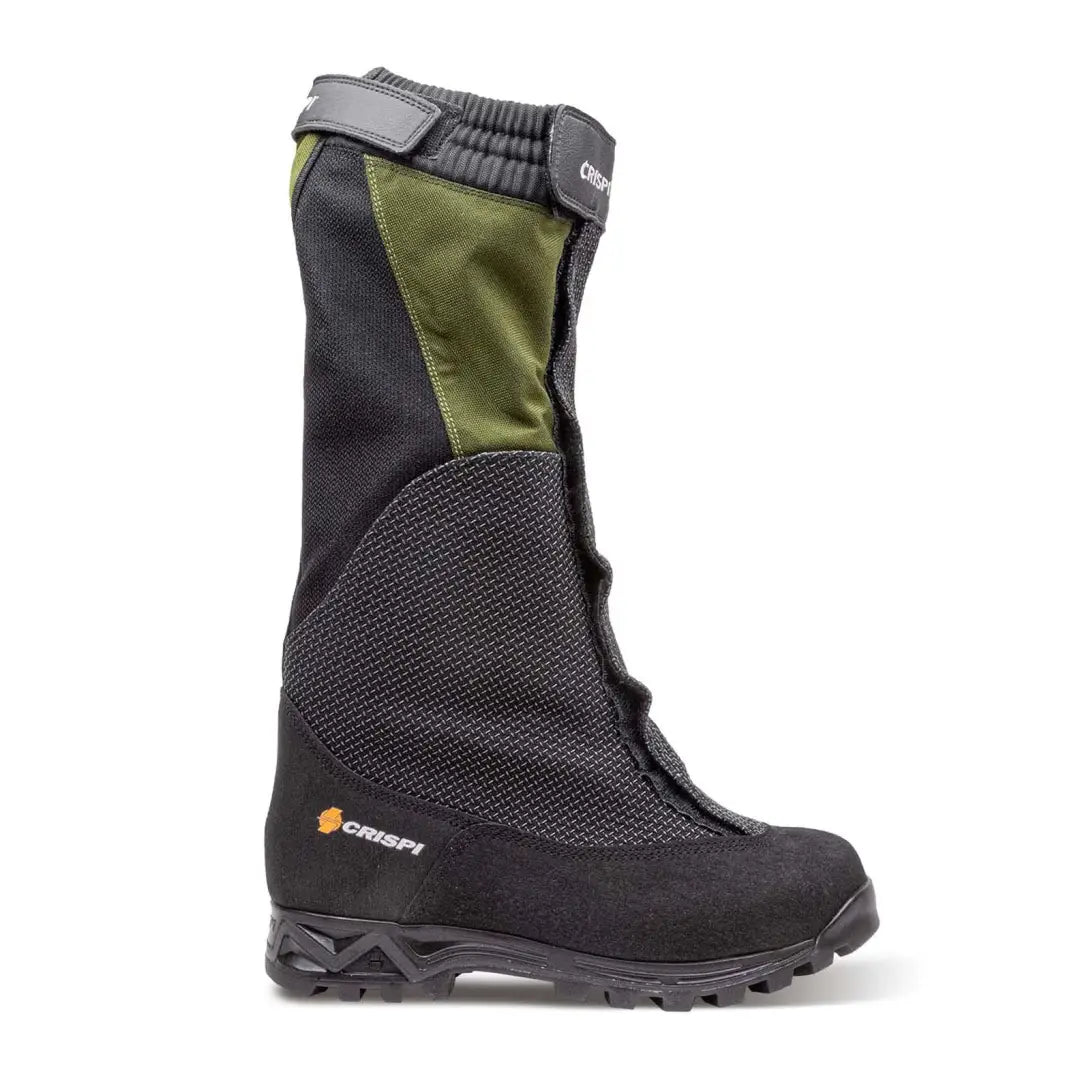 Rugged black and green Crispi Highland Pro Boots perfect for outdoor adventures