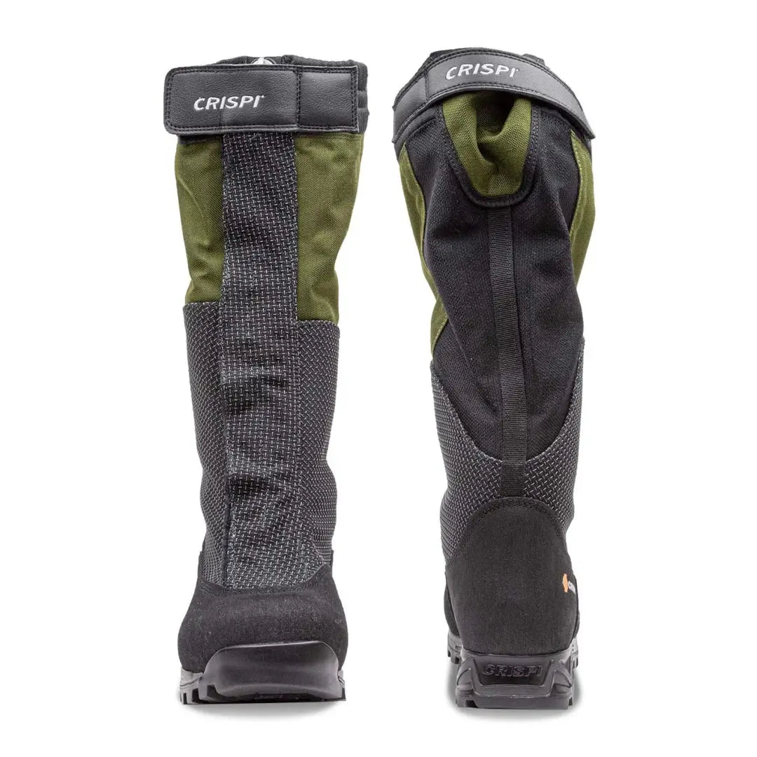 Rugged Crispi Highland Pro Boots in green and black for outdoor adventures