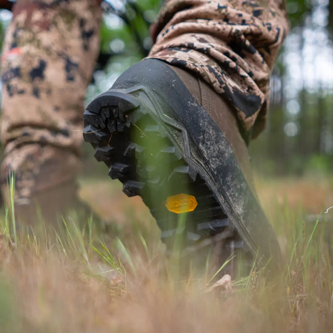 Muddy Crispi Nevada Legend GTX Boots on grass, perfect for outdoor adventures and hunting