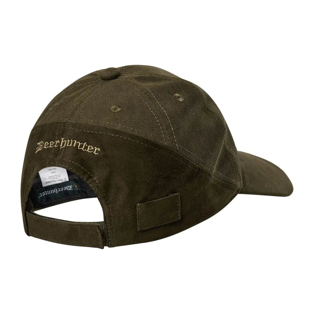 Dark green Deerhunter Eagle Cap with embroidered logo, perfect for hunting essentials