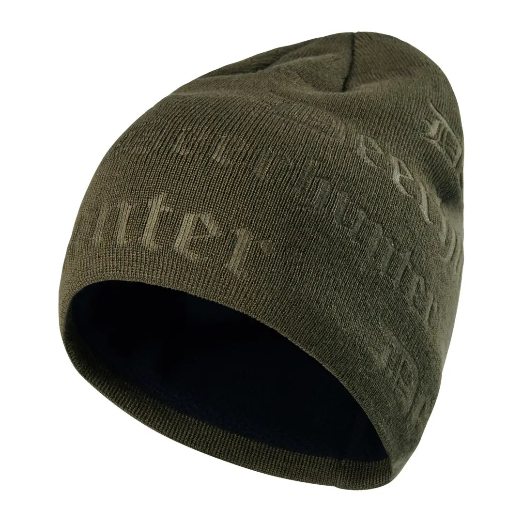 Olive green Deerhunter Embossed Logo Hat with a stylish embossed text pattern