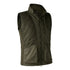 Dark green Deerhunter Gamekeeper waistcoat with full-length zipper and high collar