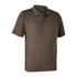 Brown short-sleeved Deerhunter Gunnar Polo Shirt perfect for casual wear